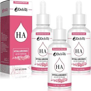 3 Pack Rose Hyaluronic Acid Serum for Face Moisturizing Anti-Aging Serum